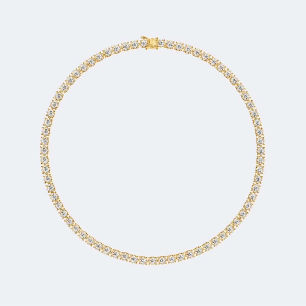 71.60CTW Round & Marquise Tennis Necklace